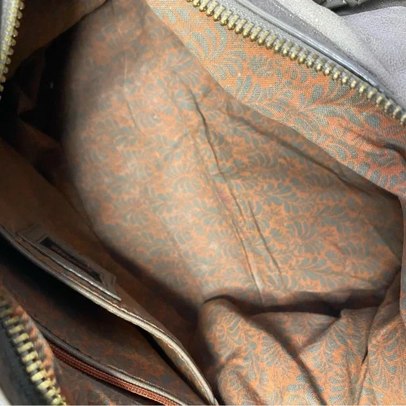 HOBO Taupe Leather Shoulder Bag with Chain-Accent Strap - Picture 10 of 12